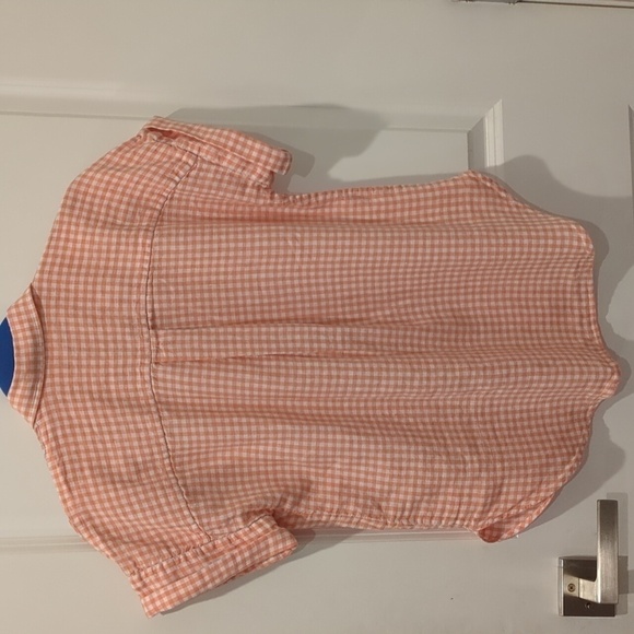 Ralph Lauren women's short sleeves  gingham shirt in Linen - Picture 6 of 6
